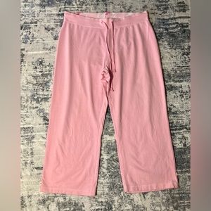 WOMENS N.Y.L. PINK LONGER CAPRIS SZ XL
